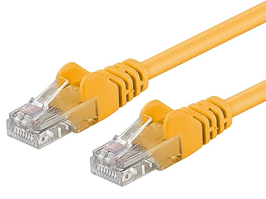 PremiumCord Patch kabel UTP RJ45-RJ45 CAT6 5m žlutá