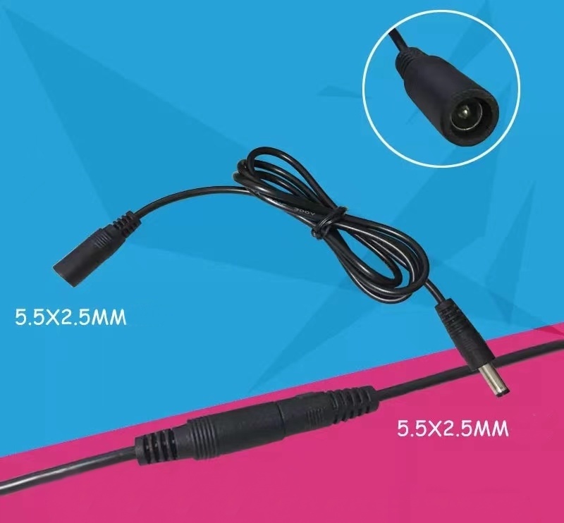 Prodlužovací kabel ke zdroji samec/samice 5.5x2.1mm (0,5m)