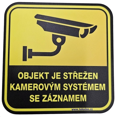 Samolepka " střeženo kamerovým systémem se záznamem"