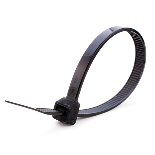 Stahovací páska 4,6x200mm černá, plast (balení 100ks)