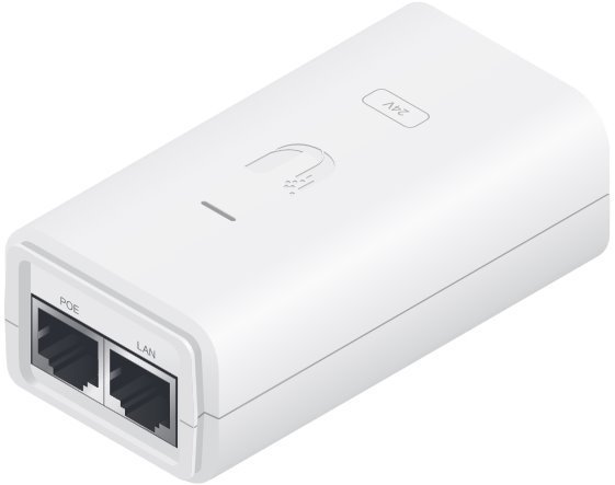 Ubiquiti POE-24-12W-G-WH, Gigabitový PoE Injektor, 24V/0.5A (12W)