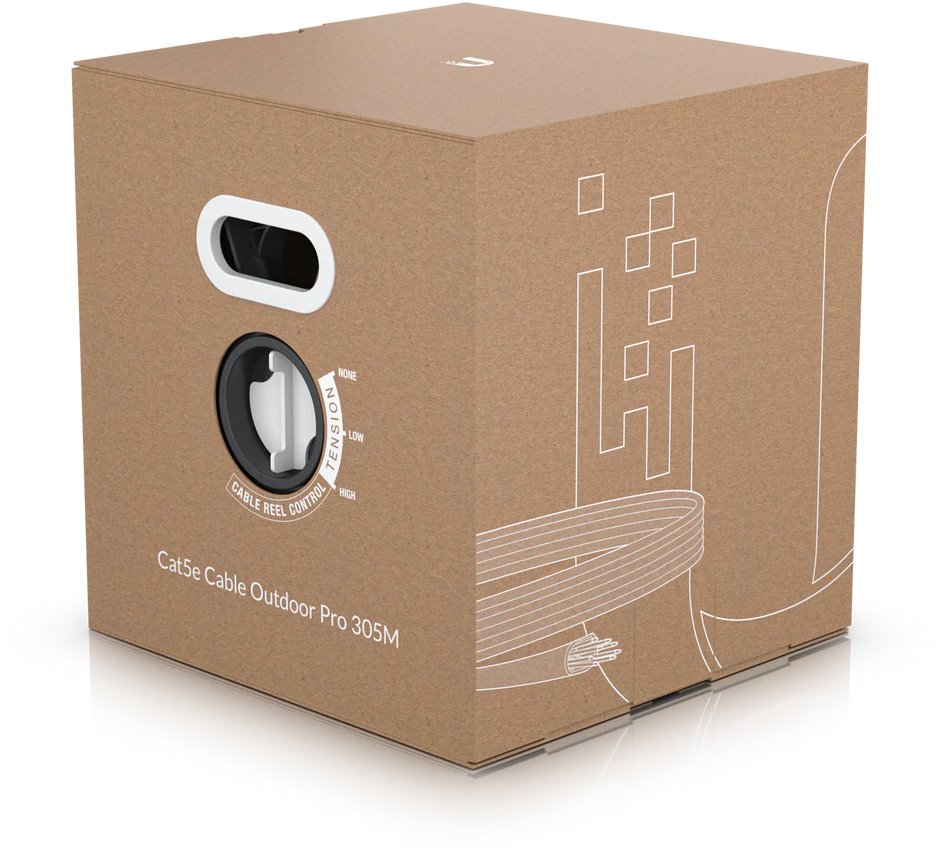Ubiquiti UACC-Cable-C5e-Outdoor-Pro-305M-W, UniFi venkovní kabel, Cat5e, 305m