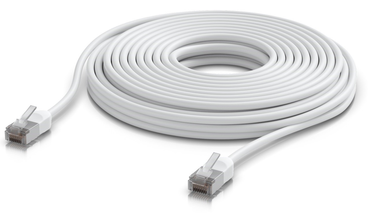 Ubiquiti UACC-Cable-Patch-Outdoor-C6A-12M-W venkovní Cat6a patch kabel, 12m