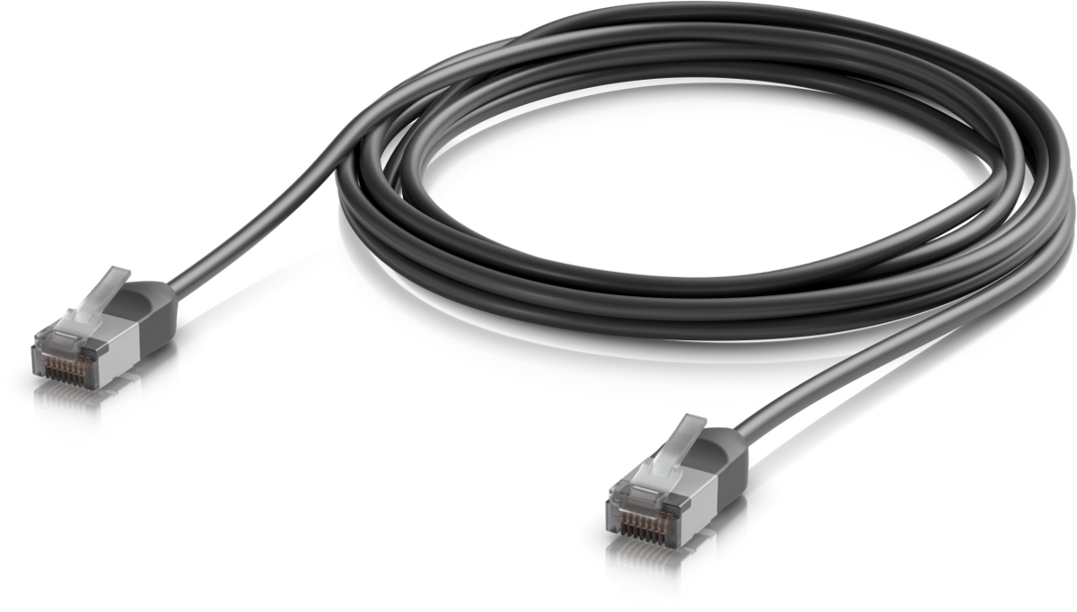 Ubiquiti UACC-Cable-Patch-Outdoor-C6A-3M-BK, Venkovní Cat6a patch kabel, 3m, černý