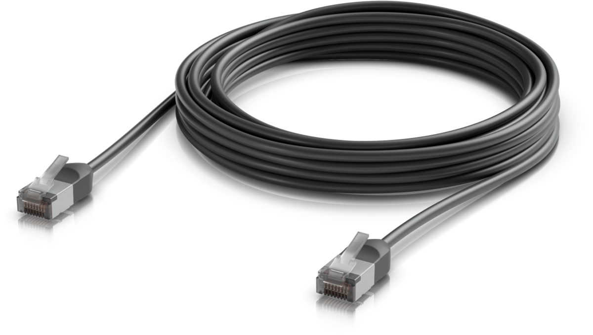 Ubiquiti UACC-Cable-Patch-Outdoor-C6A-5M-BK, Venkovní Cat6a patch kabel, 5m, černý