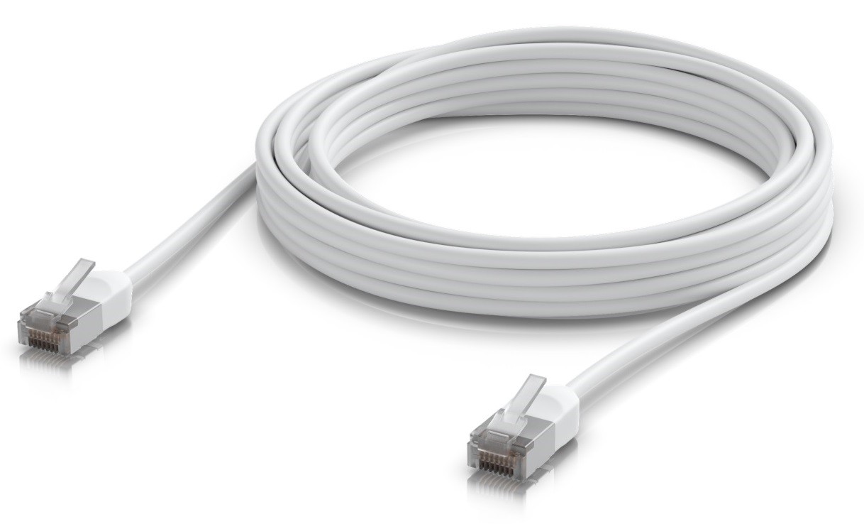 Ubiquiti UACC-Cable-Patch-Outdoor-C6A-5M-W venkovní Cat6a patch kabel, 5m
