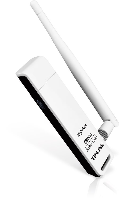 USB klient TP-Link Archer T2UH AC 600 Dual Band Wireless 150Mbps 2,4GHz/ 433Mbps 5GHz, USB 2.0, odnímatelná anténa