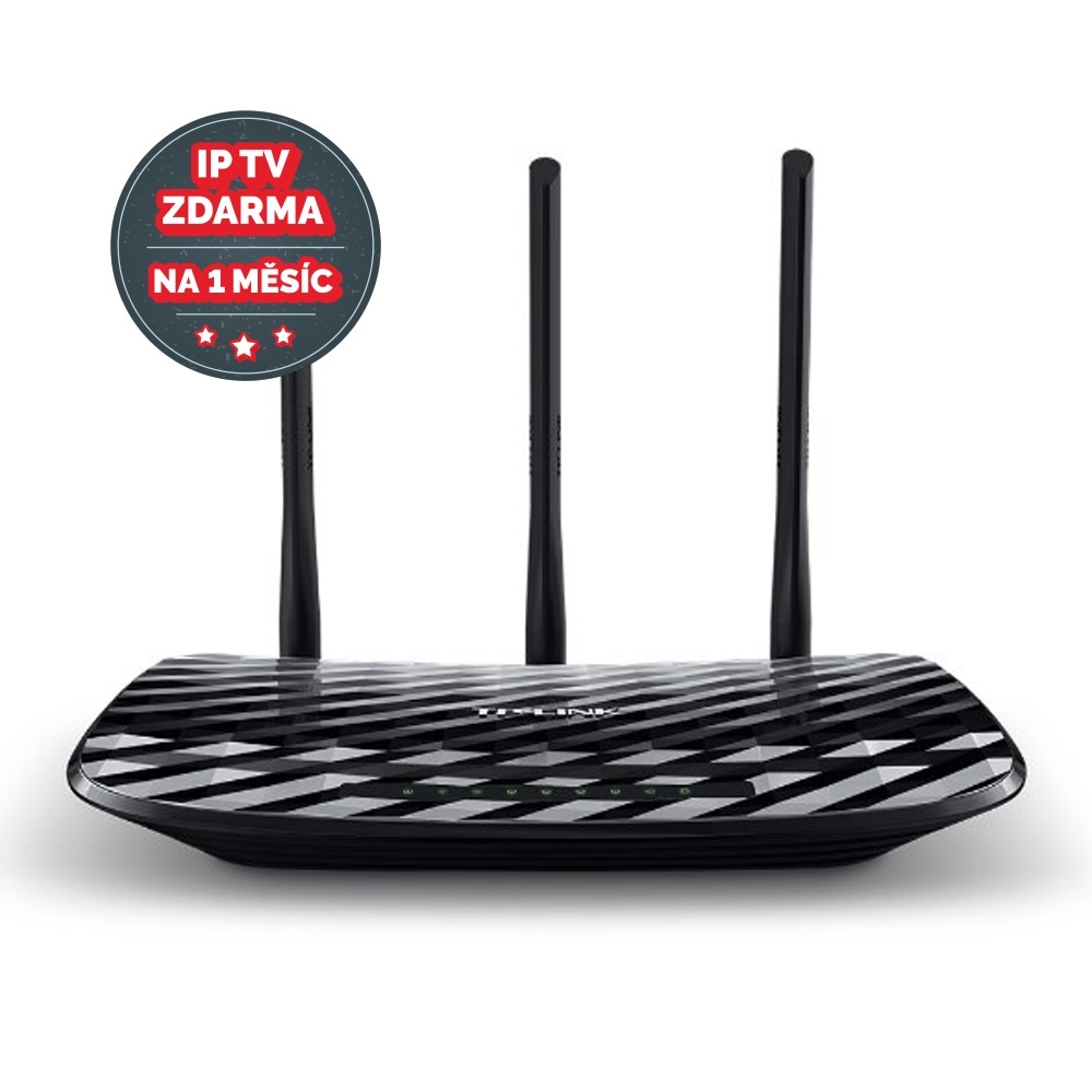 WiFi router TP-Link Archer C2 AC900 dual AP/router, 4x GLAN /450Mbps 2,4/ 433Mbps 5GHz + dárek IP TV zdarma