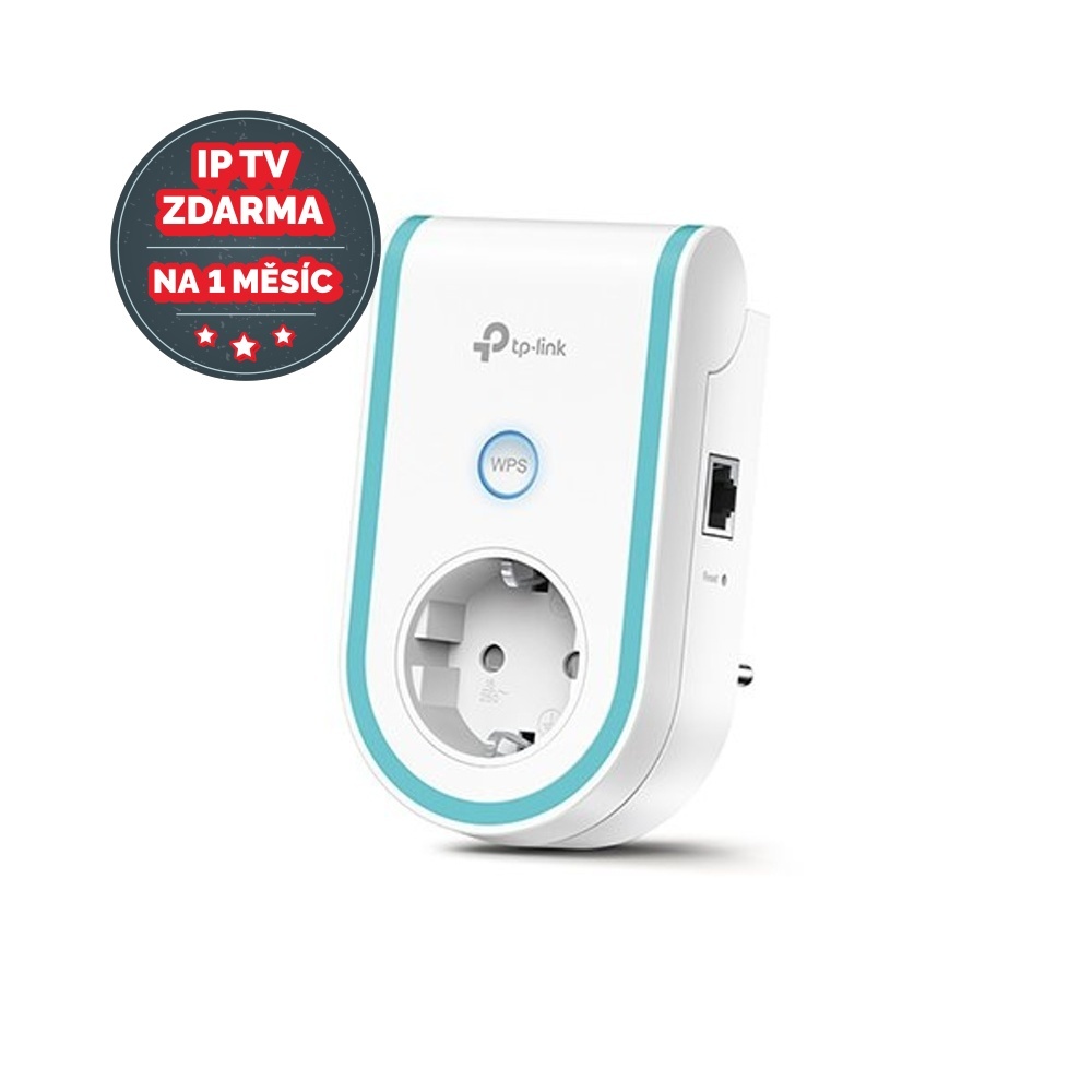 WiFi router TP-Link RE360 AP/Extender/Repeater, 1xGLAN, AC1200 300Mbps 2,4GHz a 867Mbps 5GHz , průchozí zásuvka