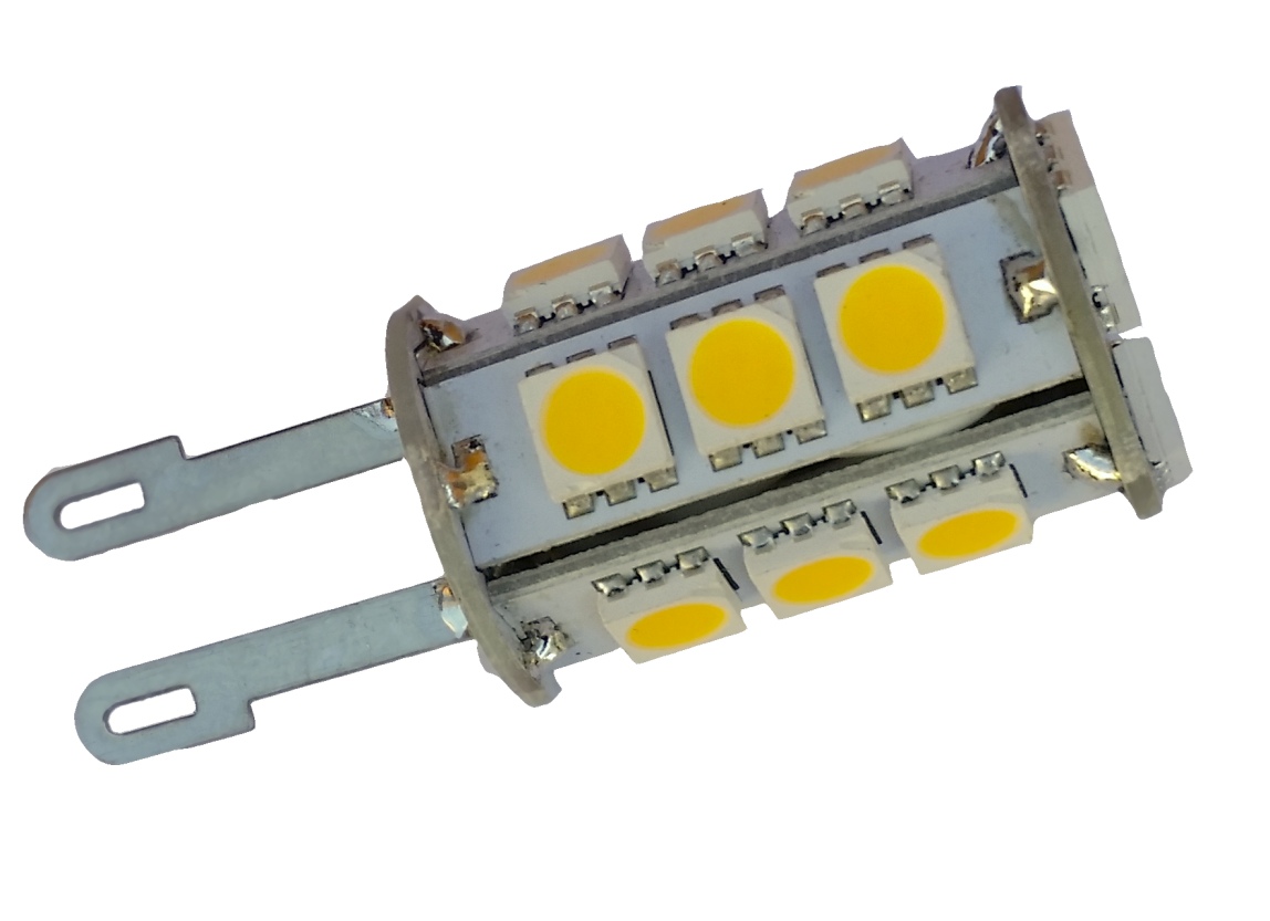 Žárovka 3W 18pcs 5050 chip, 18x47mm, warm white