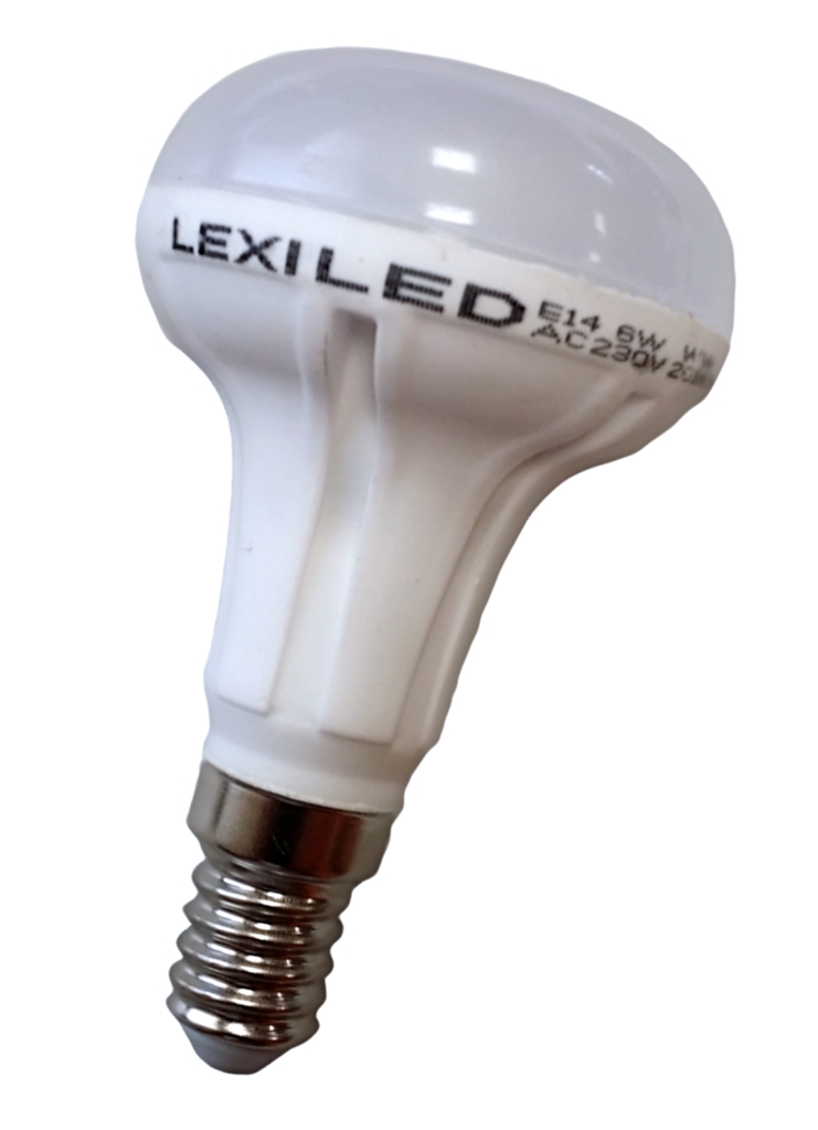 Žárovka E14-R50-5630-6W W 6W AC-230 V, 4000-4500K, 500-550Lm, bílá