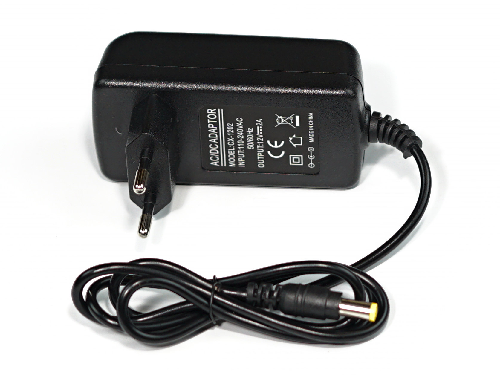 Zdroj napájecí - adapter 230V AC / 12V- 24W(2A) jack 5.5x2.1mm (1,2m)