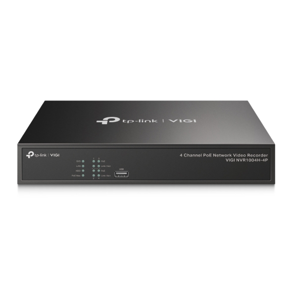 Záznamové zařízení TP-Link VIGI NVR1004H-4P 4 kanálů, 4x Lan s PoE, 2x USB